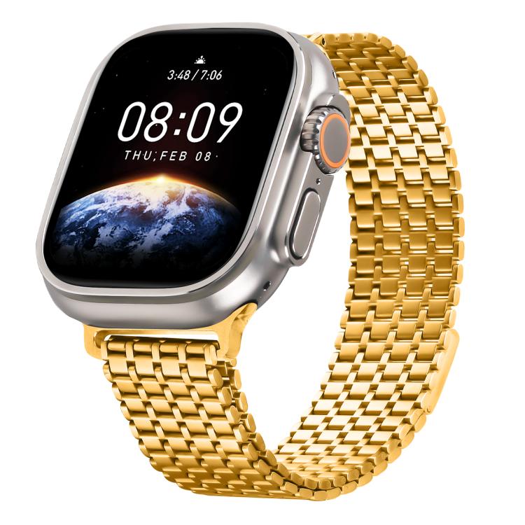 Nine-Bead Magnetic Loop Steel Watch Band, For Apple Watch 46mm / 49mm / 45mm / 44mm, For Apple Watch 42mm / 41mm / 40mm / 38mm