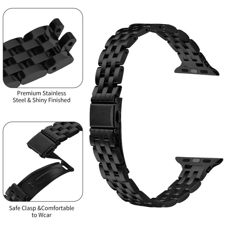 Small Waist Slingshot Buckle Steel Watch Band, For Apple Watch 46mm / 49mm / 45mm / 44mm, For Apple Watch 42mm / 41mm / 40mm / 38mm