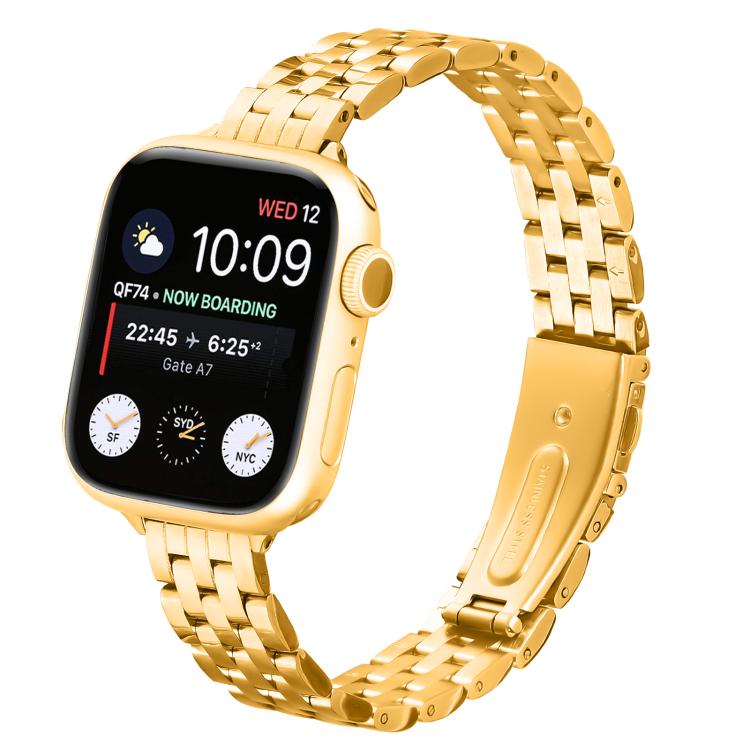 Small Waist Slingshot Buckle Steel Watch Band, For Apple Watch 46mm / 49mm / 45mm / 44mm, For Apple Watch 42mm / 41mm / 40mm / 38mm