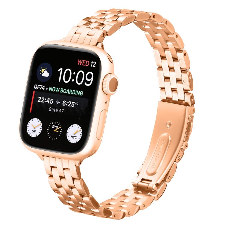 Small Waist Slingshot Buckle Steel Watch Band, For Apple Watch 46mm / 49mm / 45mm / 44mm, For Apple Watch 42mm / 41mm / 40mm / 38mm