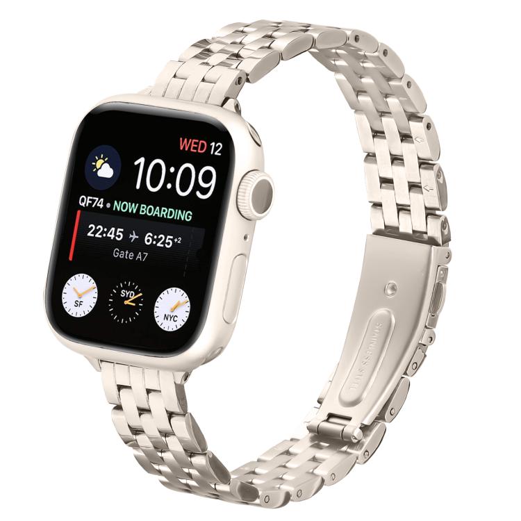 Small Waist Slingshot Buckle Steel Watch Band, For Apple Watch 46mm / 49mm / 45mm / 44mm, For Apple Watch 42mm / 41mm / 40mm / 38mm