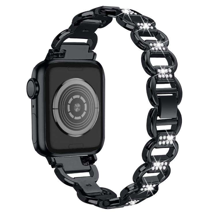 Oval Diamonds Steel Watch Band, For Apple Watch 46mm / 49mm / 45mm / 44mm, For Apple Watch 42mm / 41mm / 40mm / 38mm