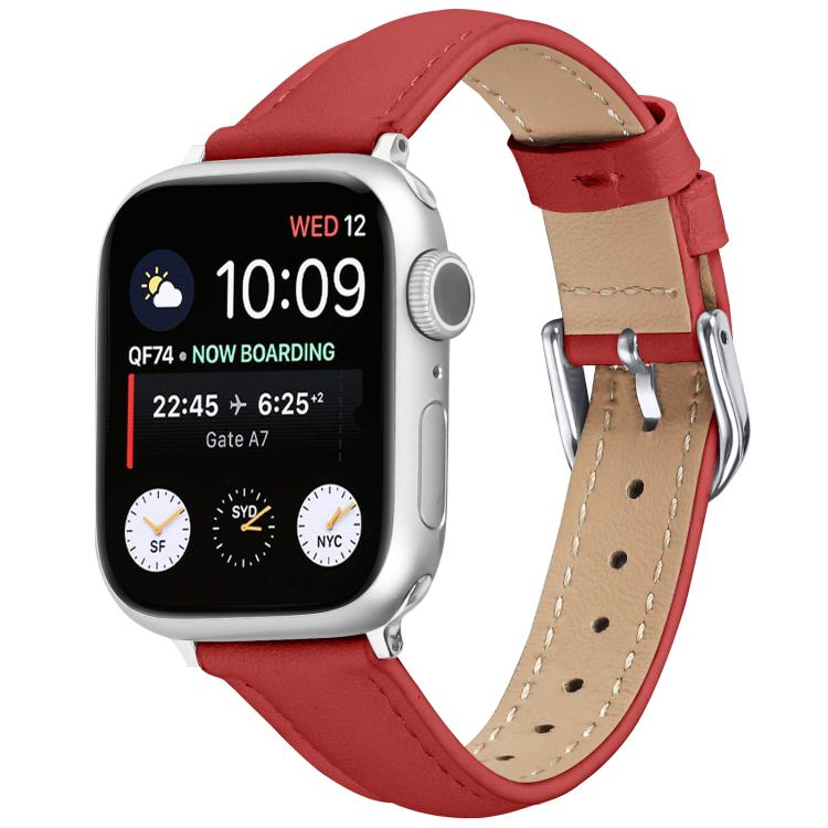 Small Waist PU Leather Watch Band, For Apple Watch 46mm / 49mm / 45mm / 44mm, For Apple Watch 42mm / 41mm / 40mm / 38mm