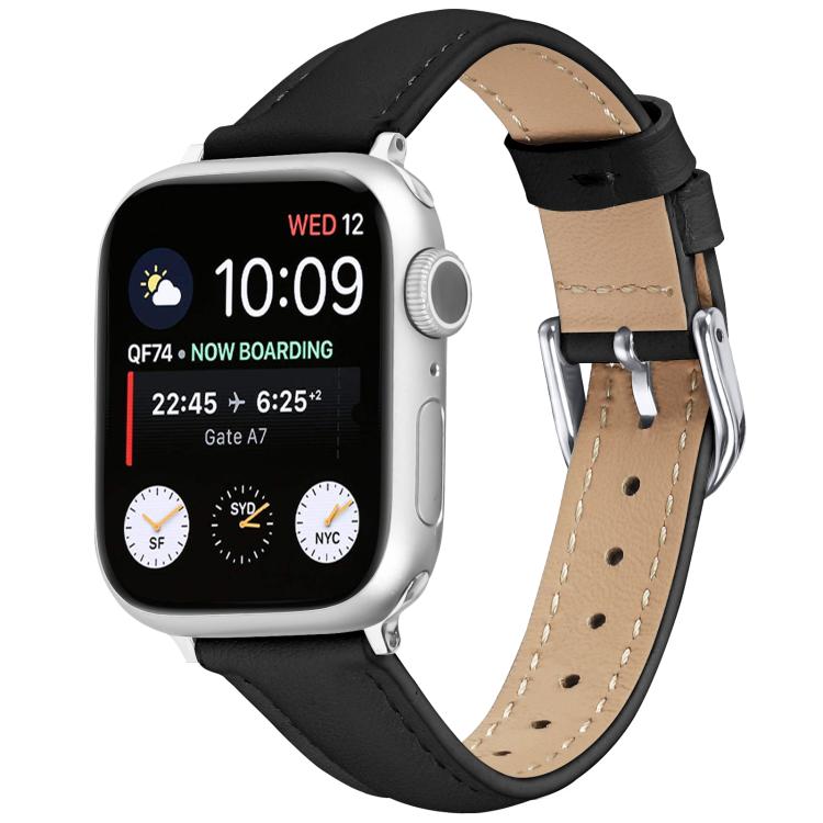 Small Waist PU Leather Watch Band, For Apple Watch 46mm / 49mm / 45mm / 44mm, For Apple Watch 42mm / 41mm / 40mm / 38mm