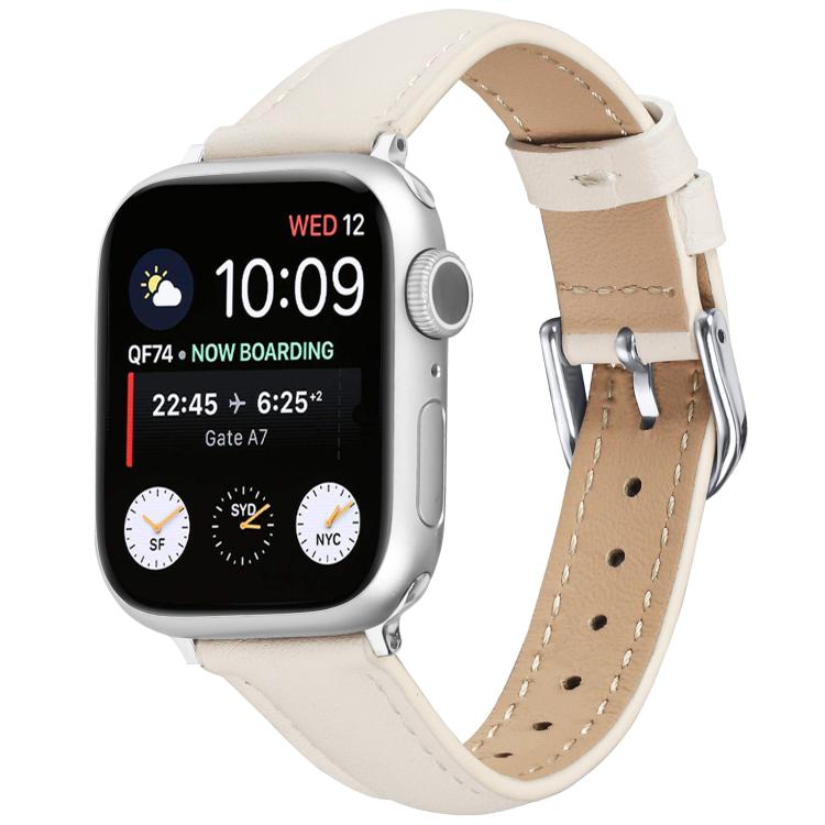 Small Waist PU Leather Watch Band, For Apple Watch 46mm / 49mm / 45mm / 44mm, For Apple Watch 42mm / 41mm / 40mm / 38mm