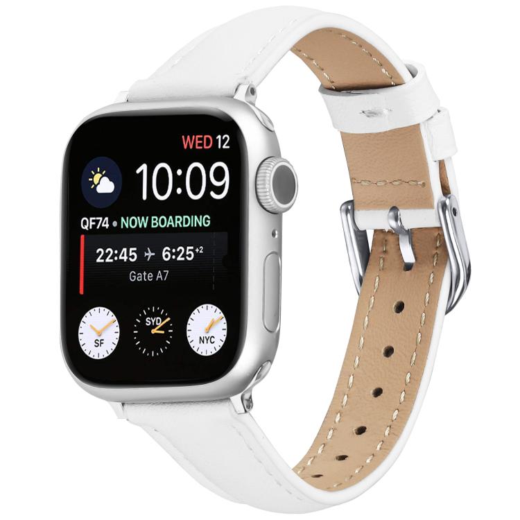 Small Waist PU Leather Watch Band, For Apple Watch 46mm / 49mm / 45mm / 44mm, For Apple Watch 42mm / 41mm / 40mm / 38mm