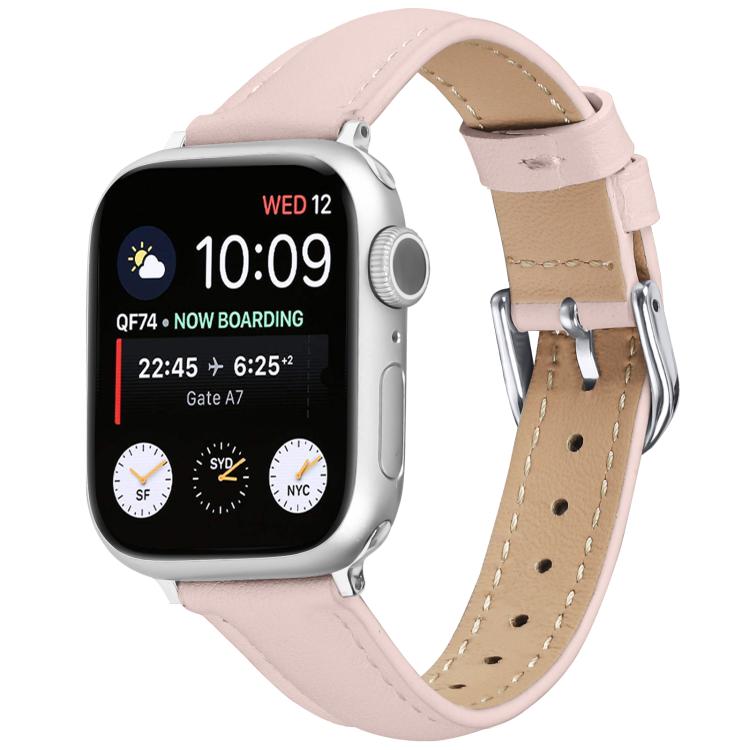 Small Waist PU Leather Watch Band, For Apple Watch 46mm / 49mm / 45mm / 44mm, For Apple Watch 42mm / 41mm / 40mm / 38mm