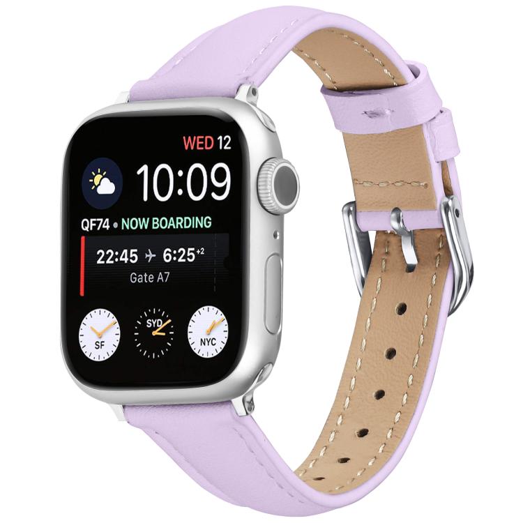 Small Waist PU Leather Watch Band, For Apple Watch 46mm / 49mm / 45mm / 44mm, For Apple Watch 42mm / 41mm / 40mm / 38mm