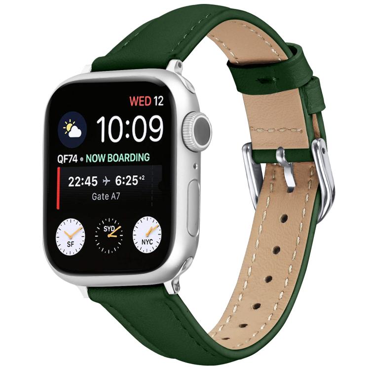 Small Waist PU Leather Watch Band, For Apple Watch 46mm / 49mm / 45mm / 44mm, For Apple Watch 42mm / 41mm / 40mm / 38mm