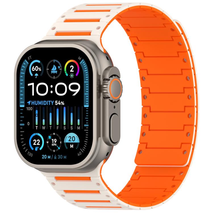 Colorful Spirit Piano Soft Magnetic Two-tone Watch Band, For Apple Watch 46mm / 49mm / 45mm / 44mm