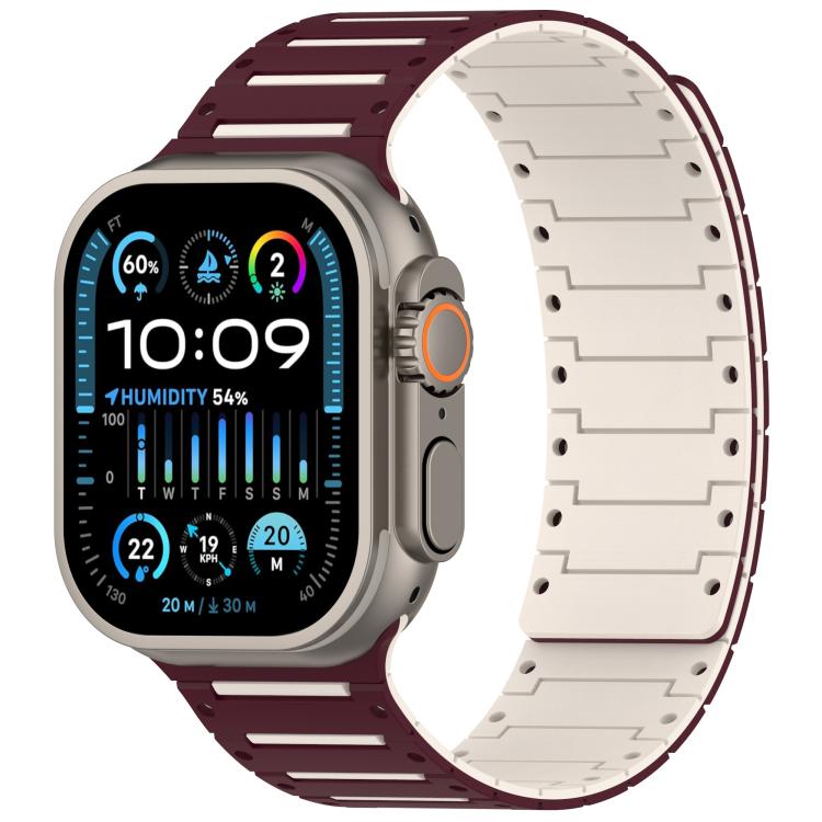 Colorful Spirit Piano Soft Magnetic Two-tone Watch Band, For Apple Watch 46mm / 49mm / 45mm / 44mm