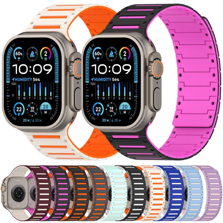 Colorful Spirit Piano Soft Magnetic Two-tone Watch Band, For Apple Watch 46mm / 49mm / 45mm / 44mm