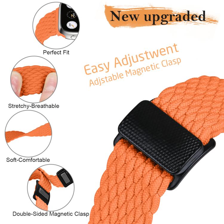 Magnetic Buckle Woven Stretch Watch Band, For Apple Watch 46mm / 49mm / 45mm / 44mm, For Apple Watch 42mm / 41mm / 40mm / 38mm