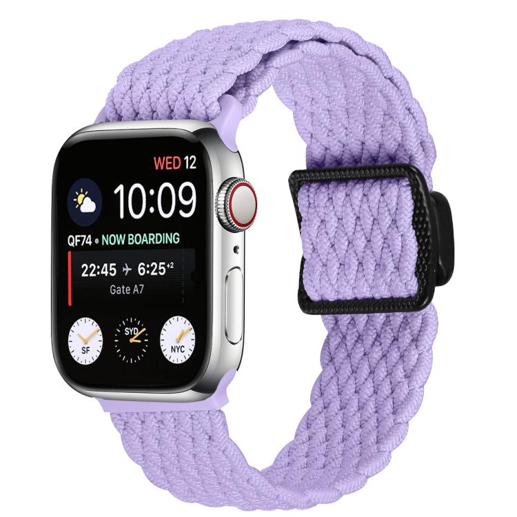 Magnetic Buckle Woven Stretch Watch Band, For Apple Watch 46mm / 49mm / 45mm / 44mm, For Apple Watch 42mm / 41mm / 40mm / 38mm
