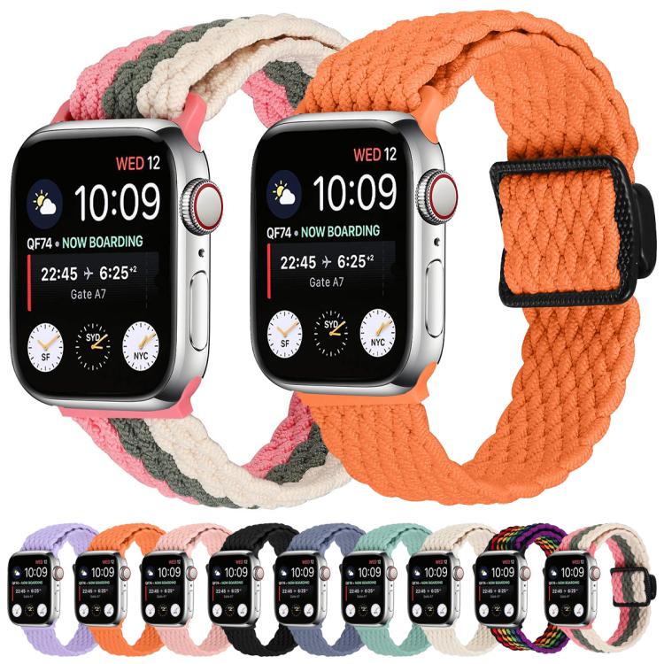 Magnetic Buckle Woven Stretch Watch Band, For Apple Watch 46mm / 49mm / 45mm / 44mm, For Apple Watch 42mm / 41mm / 40mm / 38mm