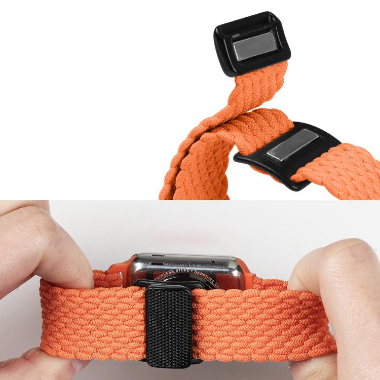 Magnetic Buckle Woven Stretch Watch Band, For Apple Watch 46mm / 49mm / 45mm / 44mm, For Apple Watch 42mm / 41mm / 40mm / 38mm