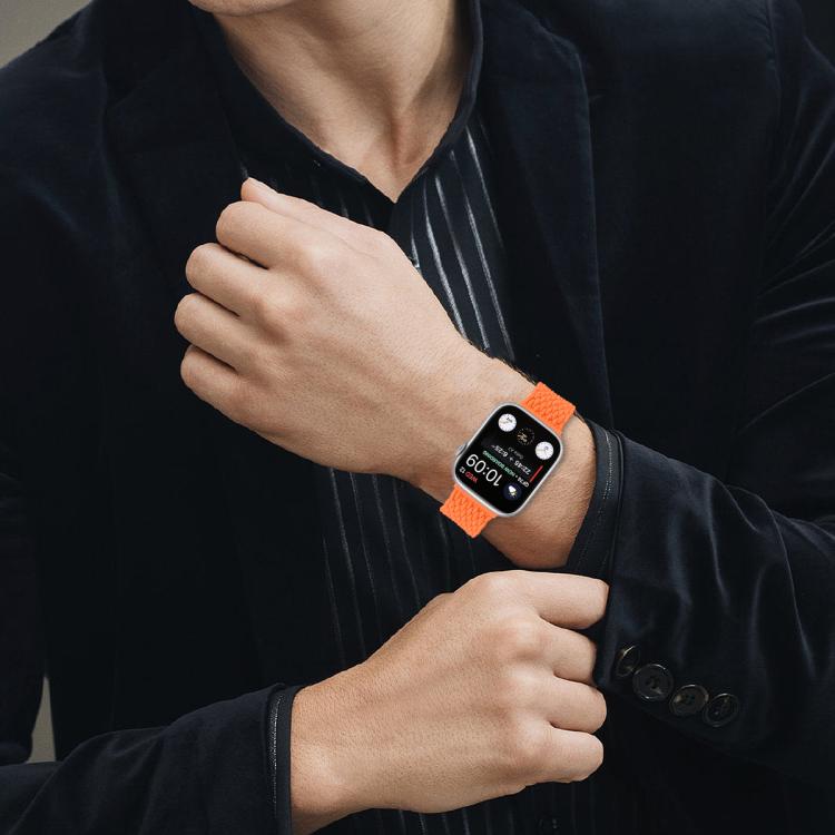 Magnetic Buckle Woven Stretch Watch Band, For Apple Watch 46mm / 49mm / 45mm / 44mm, For Apple Watch 42mm / 41mm / 40mm / 38mm