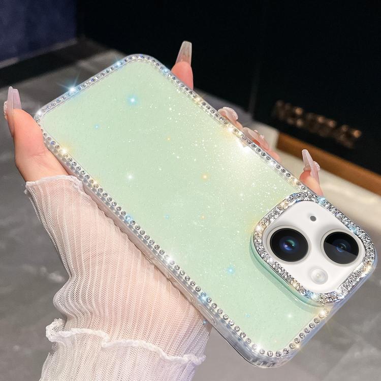 Rhinestone Glitter TPU 4-corners Anti-fall Phone Case, For iPhone 13 Pro, For iPhone 13