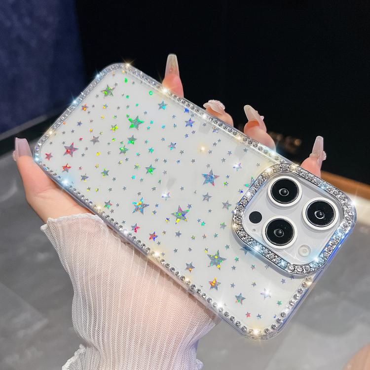 Rhinestone Glitter TPU 4-corners Anti-fall Phone Case, For iPhone 13 Pro, For iPhone 13