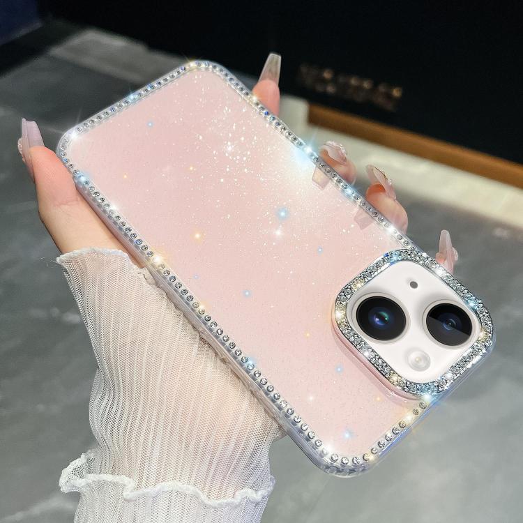 Rhinestone Glitter TPU 4-corners Anti-fall Phone Case, For iPhone 14, For iPhone 14 Pro, For iPhone 14 Pro Max, For iPhone 13 Pro Max