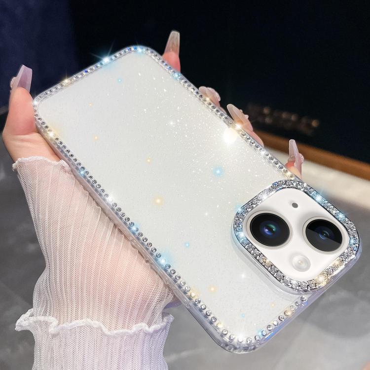 Rhinestone Glitter TPU 4-corners Anti-fall Phone Case, For iPhone 14, For iPhone 14 Pro, For iPhone 14 Pro Max, For iPhone 13 Pro Max