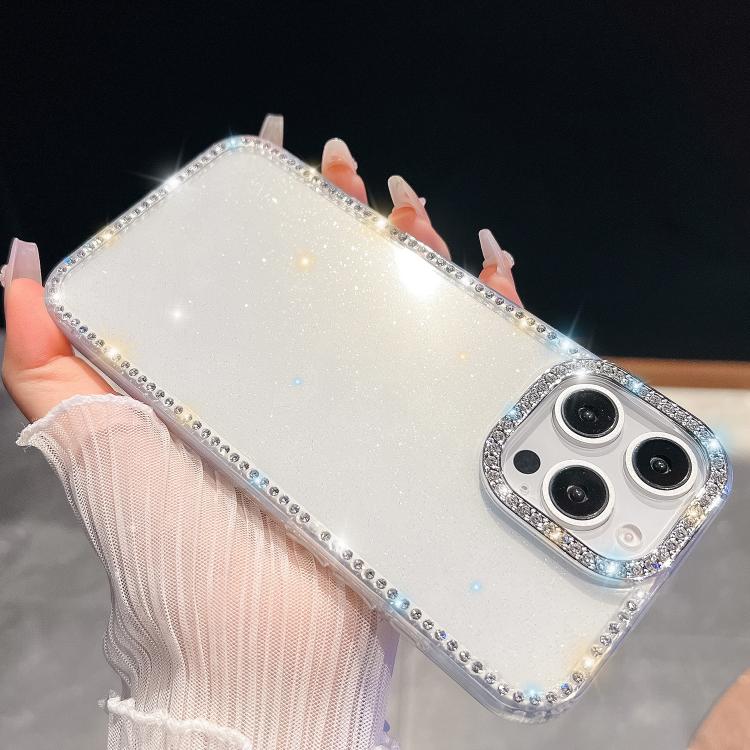 Rhinestone Glitter TPU 4-corners Anti-fall Phone Case, For iPhone 14, For iPhone 14 Pro, For iPhone 14 Pro Max, For iPhone 13 Pro Max