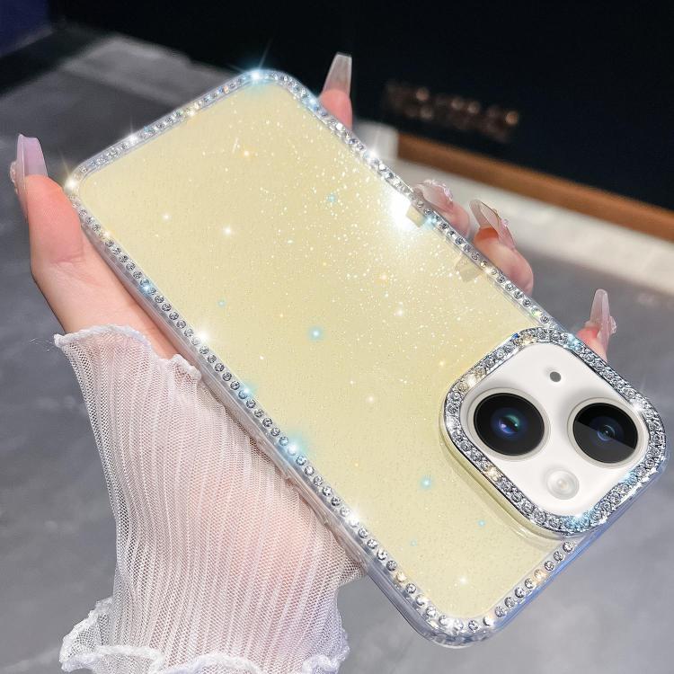 Rhinestone Glitter TPU 4-corners Anti-fall Phone Case, For iPhone 16, For iPhone 15 Pro Max, For iPhone 15 Pro, For iPhone 15