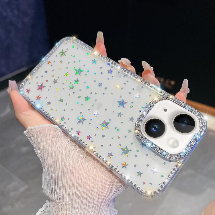 Rhinestone Glitter TPU 4-corners Anti-fall Phone Case, For iPhone 16, For iPhone 15 Pro Max, For iPhone 15 Pro, For iPhone 15