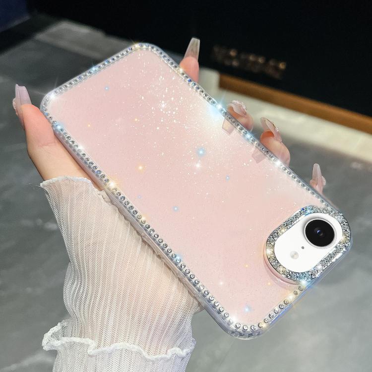 Rhinestone Glitter TPU 4-corners Anti-fall Phone Case, For iPhone 16e, For iPhone 16 Pro Max, For iPhone 16 Pro, For iPhone 16 Plus