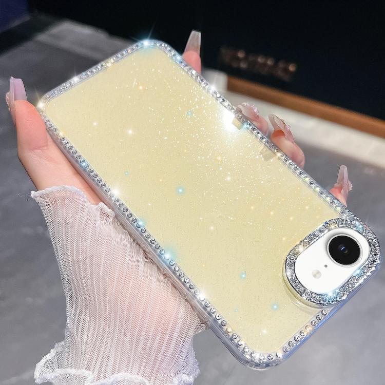Rhinestone Glitter TPU 4-corners Anti-fall Phone Case, For iPhone 16e, For iPhone 16 Pro Max, For iPhone 16 Pro, For iPhone 16 Plus