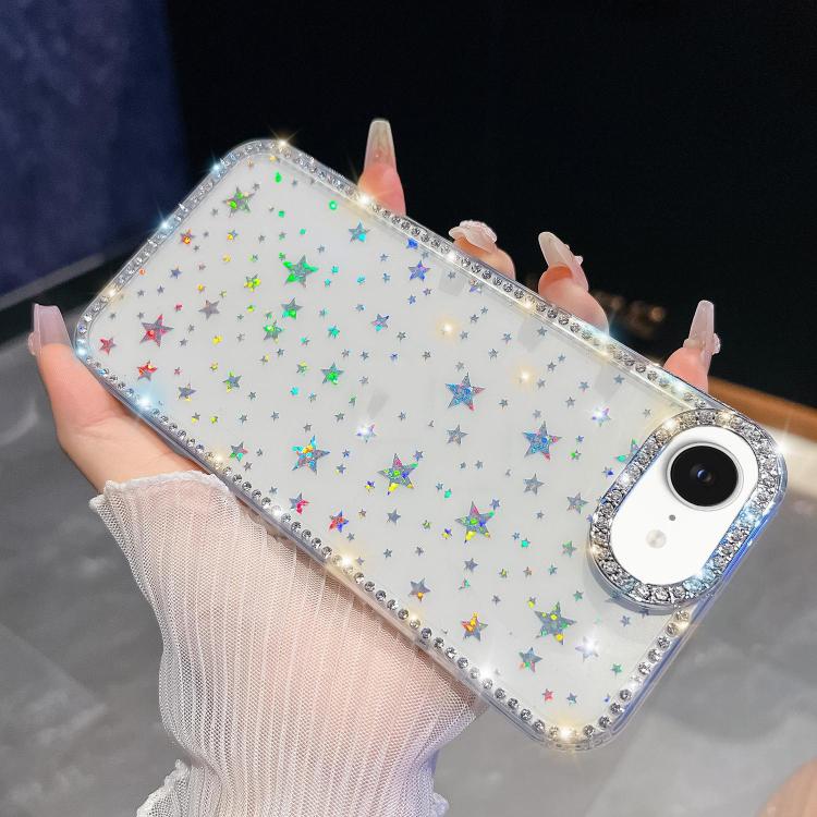 Rhinestone Glitter TPU 4-corners Anti-fall Phone Case, For iPhone 16e, For iPhone 16 Pro Max, For iPhone 16 Pro, For iPhone 16 Plus