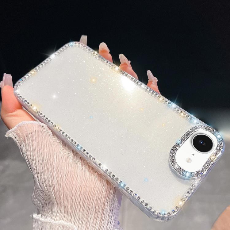 Rhinestone Glitter TPU 4-corners Anti-fall Phone Case, For iPhone 16e, For iPhone 16 Pro Max, For iPhone 16 Pro, For iPhone 16 Plus