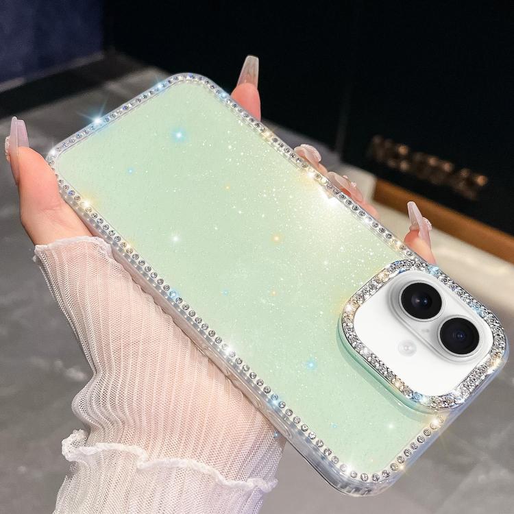 Rhinestone Glitter TPU 4-corners Anti-fall Phone Case, For iPhone 16, For iPhone 15 Pro Max, For iPhone 15 Pro, For iPhone 15