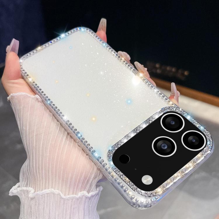 Rhinestone Glitter TPU 4-corners Anti-fall Phone Case, For iPhone 17 Pro Max, For iPhone 17 Pro, For iPhone 17, For iPhone 17 Air