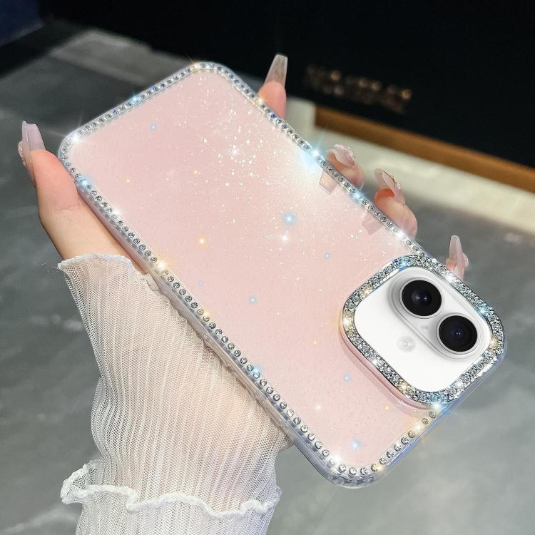 Rhinestone Glitter TPU 4-corners Anti-fall Phone Case, For iPhone 17 Pro Max, For iPhone 17 Pro, For iPhone 17, For iPhone 17 Air