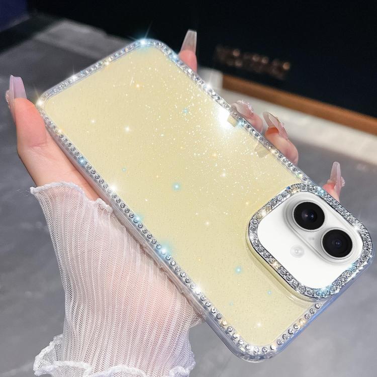 Rhinestone Glitter TPU 4-corners Anti-fall Phone Case, For iPhone 17 Pro Max, For iPhone 17 Pro, For iPhone 17, For iPhone 17 Air