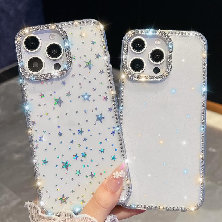 Rhinestone Glitter TPU 4-corners Anti-fall Phone Case, For iPhone 14, For iPhone 14 Pro, For iPhone 14 Pro Max, For iPhone 13 Pro Max