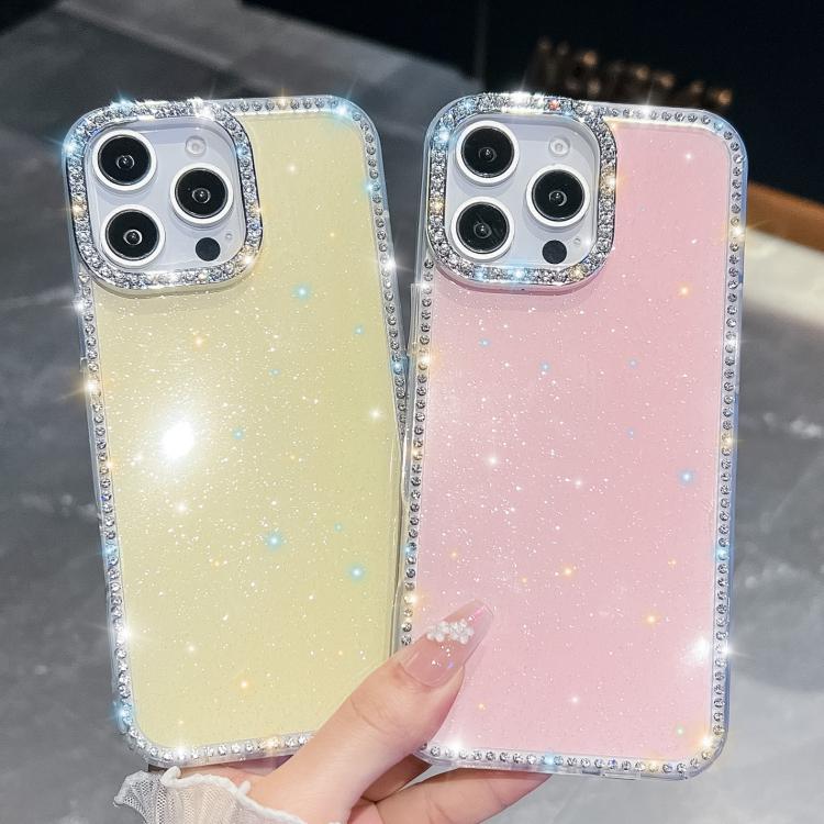 Rhinestone Glitter TPU 4-corners Anti-fall Phone Case, For iPhone 16, For iPhone 15 Pro Max, For iPhone 15 Pro, For iPhone 15