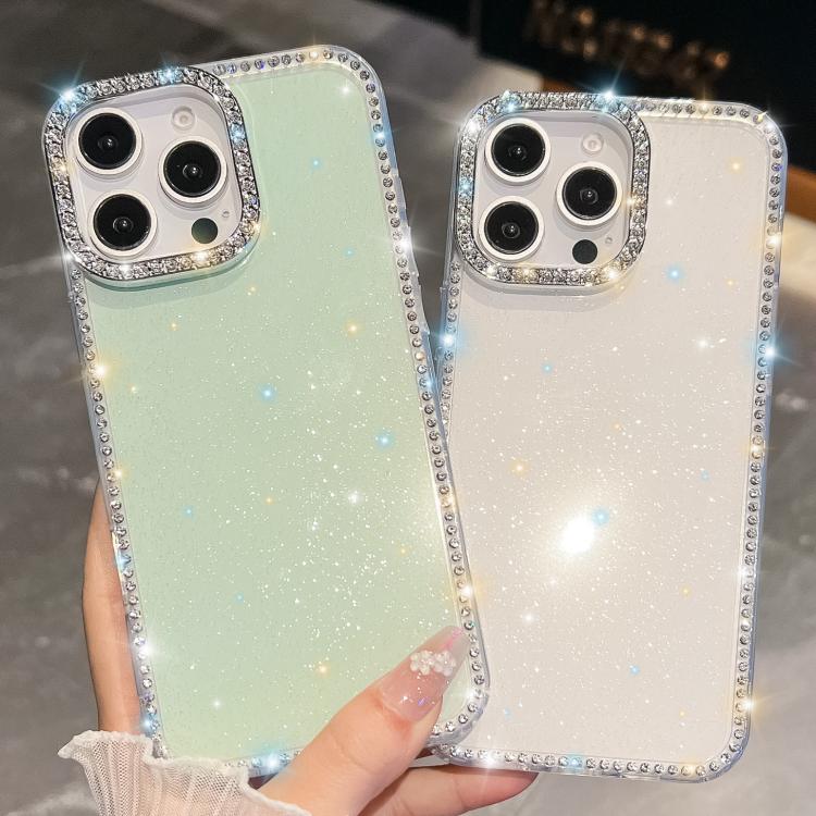 Rhinestone Glitter TPU 4-corners Anti-fall Phone Case, For iPhone 13 Pro, For iPhone 13