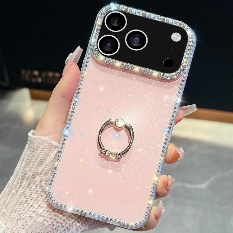 Rhinestone Glitter TPU Ring Holder Anti-fall Phone Case, For iPhone 17 Pro Max, For iPhone 17 Pro, For iPhone 17, For iPhone 17 Air