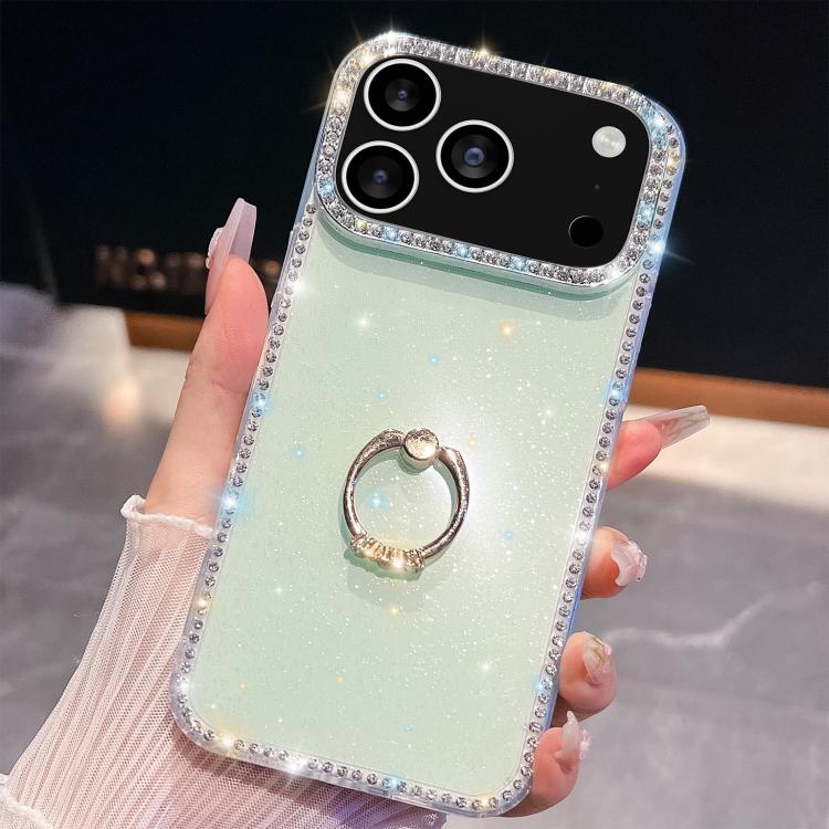 Rhinestone Glitter TPU Ring Holder Anti-fall Phone Case, For iPhone 17 Pro Max, For iPhone 17 Pro, For iPhone 17, For iPhone 17 Air