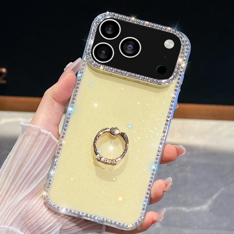 Rhinestone Glitter TPU Ring Holder Anti-fall Phone Case, For iPhone 17 Pro Max, For iPhone 17 Pro, For iPhone 17, For iPhone 17 Air