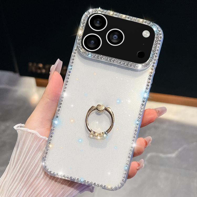 Rhinestone Glitter TPU Ring Holder Anti-fall Phone Case, For iPhone 17 Pro Max, For iPhone 17 Pro, For iPhone 17, For iPhone 17 Air