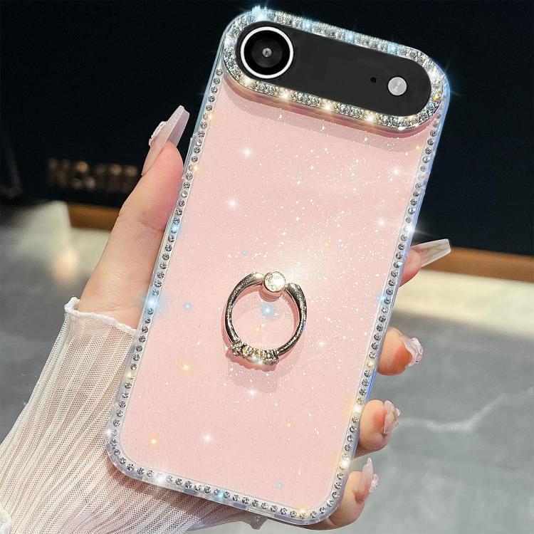 Rhinestone Glitter TPU Ring Holder Anti-fall Phone Case, For iPhone 17 Pro Max, For iPhone 17 Pro, For iPhone 17, For iPhone 17 Air