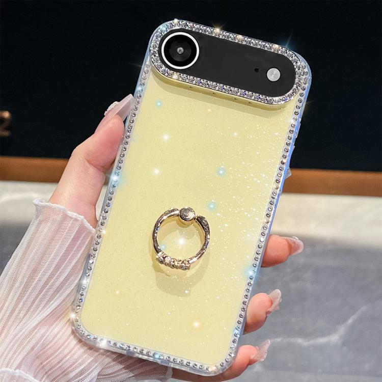 Rhinestone Glitter TPU Ring Holder Anti-fall Phone Case, For iPhone 17 Pro Max, For iPhone 17 Pro, For iPhone 17, For iPhone 17 Air