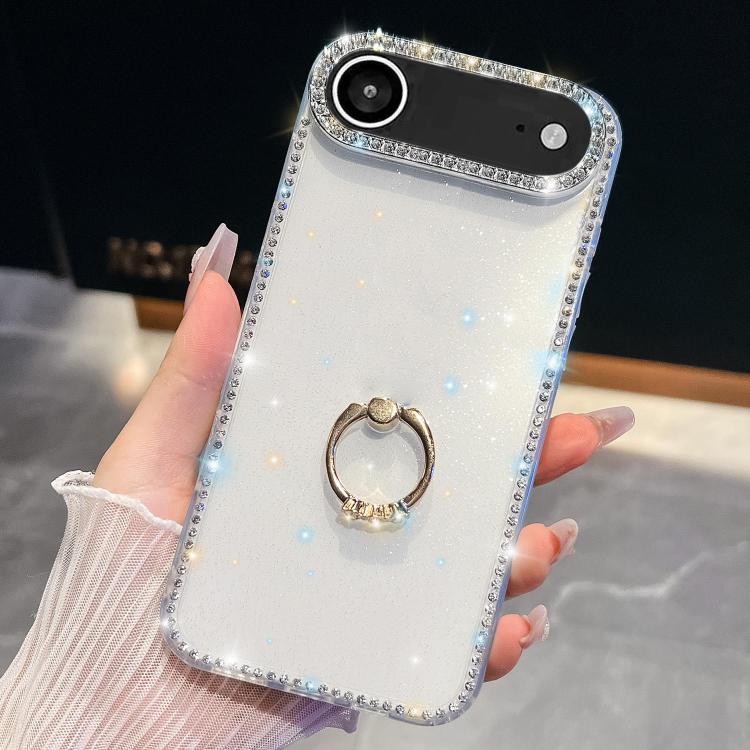 Rhinestone Glitter TPU Ring Holder Anti-fall Phone Case, For iPhone 17 Pro Max, For iPhone 17 Pro, For iPhone 17, For iPhone 17 Air