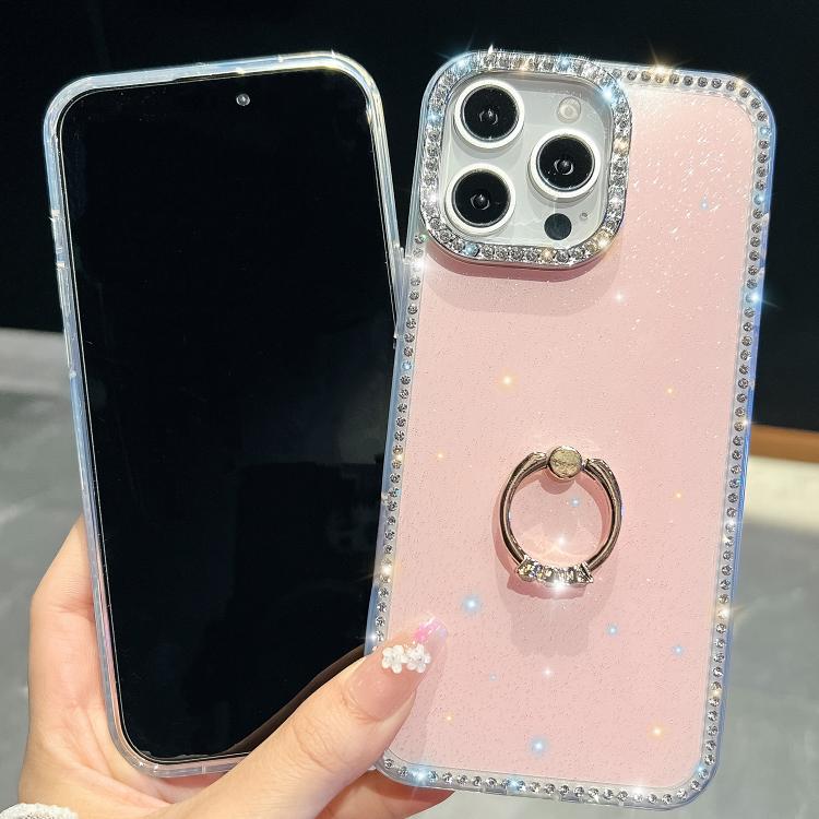 Rhinestone Glitter TPU Ring Holder Anti-fall Phone Case, For iPhone 17 Pro Max, For iPhone 17 Pro, For iPhone 17, For iPhone 17 Air