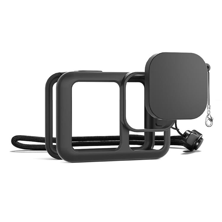 Silicone Protective Case with Wrist Strap & Lens Cover & Side Interface Cover, For GoPro HERO13 Black