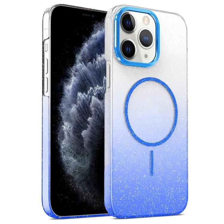 Gold Diamond Glitter Gradient MagSafe Shockproof Phone Case, For iPhone 11, For iPhone 11 Pro