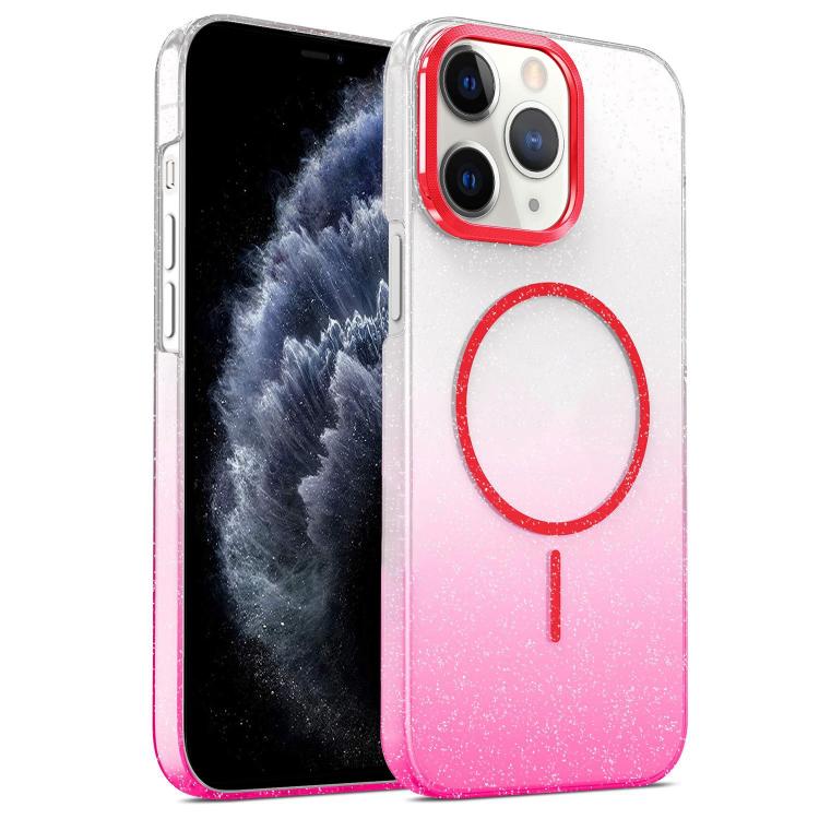 Gold Diamond Glitter Gradient MagSafe Shockproof Phone Case, For iPhone 11, For iPhone 11 Pro